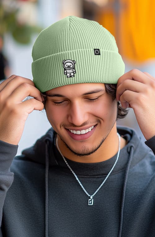 Dalix Ice Bear Beanie In Light Green