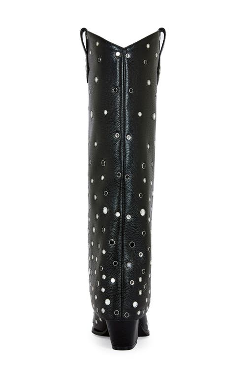 Azalea Wang Madlock Embellished Western Boot In Black