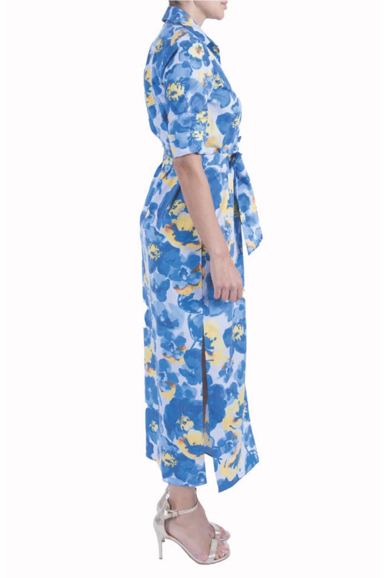 Floral Shirtdress, Alternate, color, BLUE MULTI