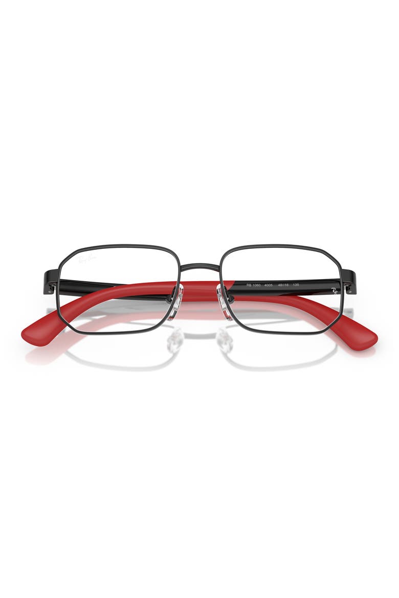 Kids' 48mm Irregular Optical Glasses, Alternate, color, BLACK