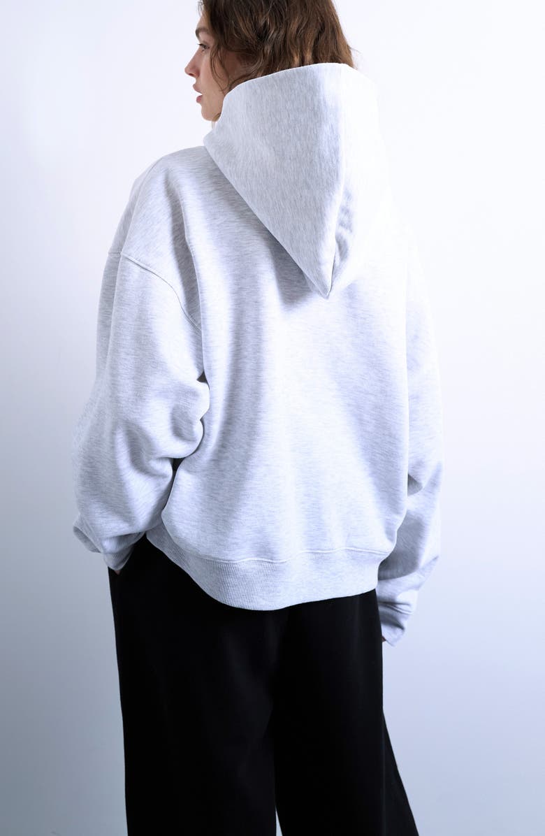 Topshop Ultimate Hoodie, Alternate, color, Light Grey