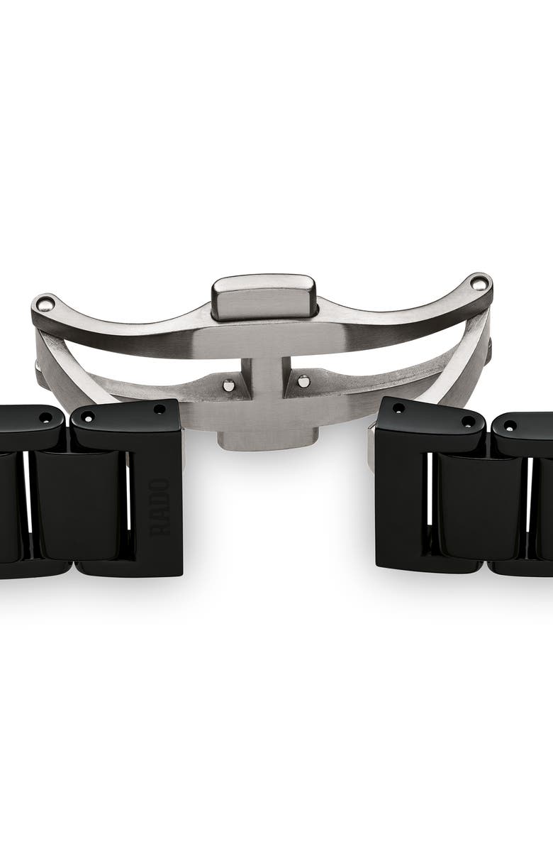 RADO True Square Automatic Open Heart Ceramic Bracelet Watch, 38mm, Alternate, color,