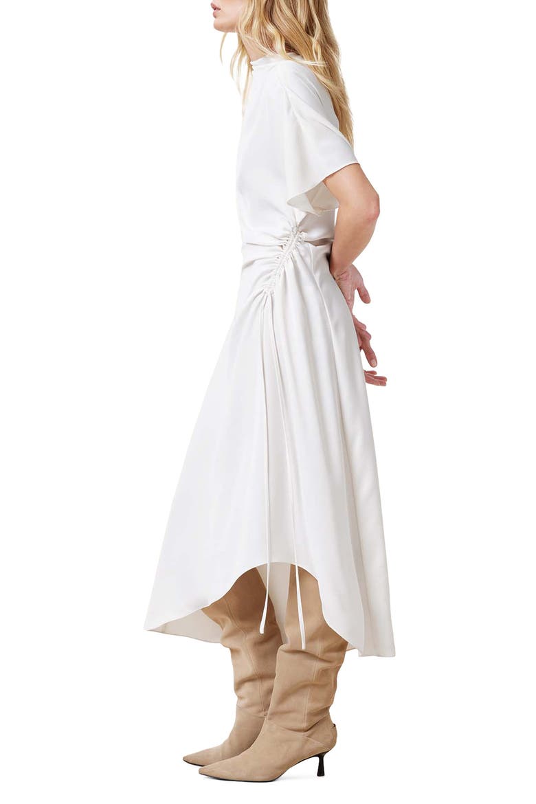 Rosie Mock Neck Side Drape Asymmetric Maxi Dress, Alternate, color, CHALK WHITE
