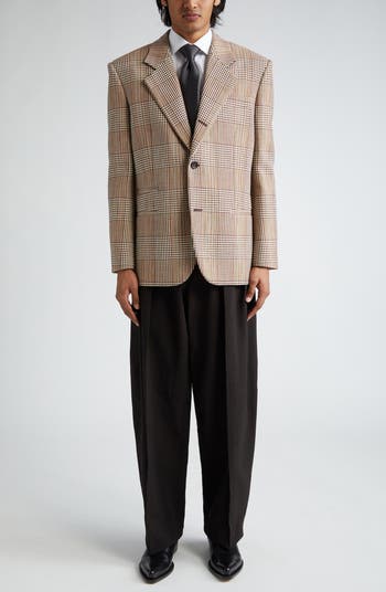 Bottega Veneta Relaxed Fit Check Double Face Cotton Blend