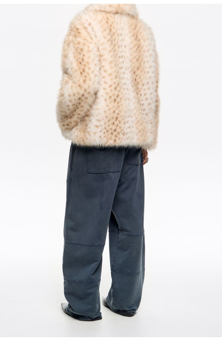 Bimba y Lola Short Off- Fur Coat, Alternate, color, Off White