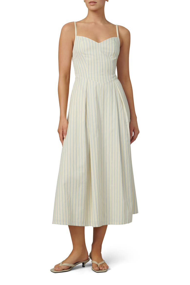 The Rhone Midi Dress, Main, color, ANISE FLOWER VARIG