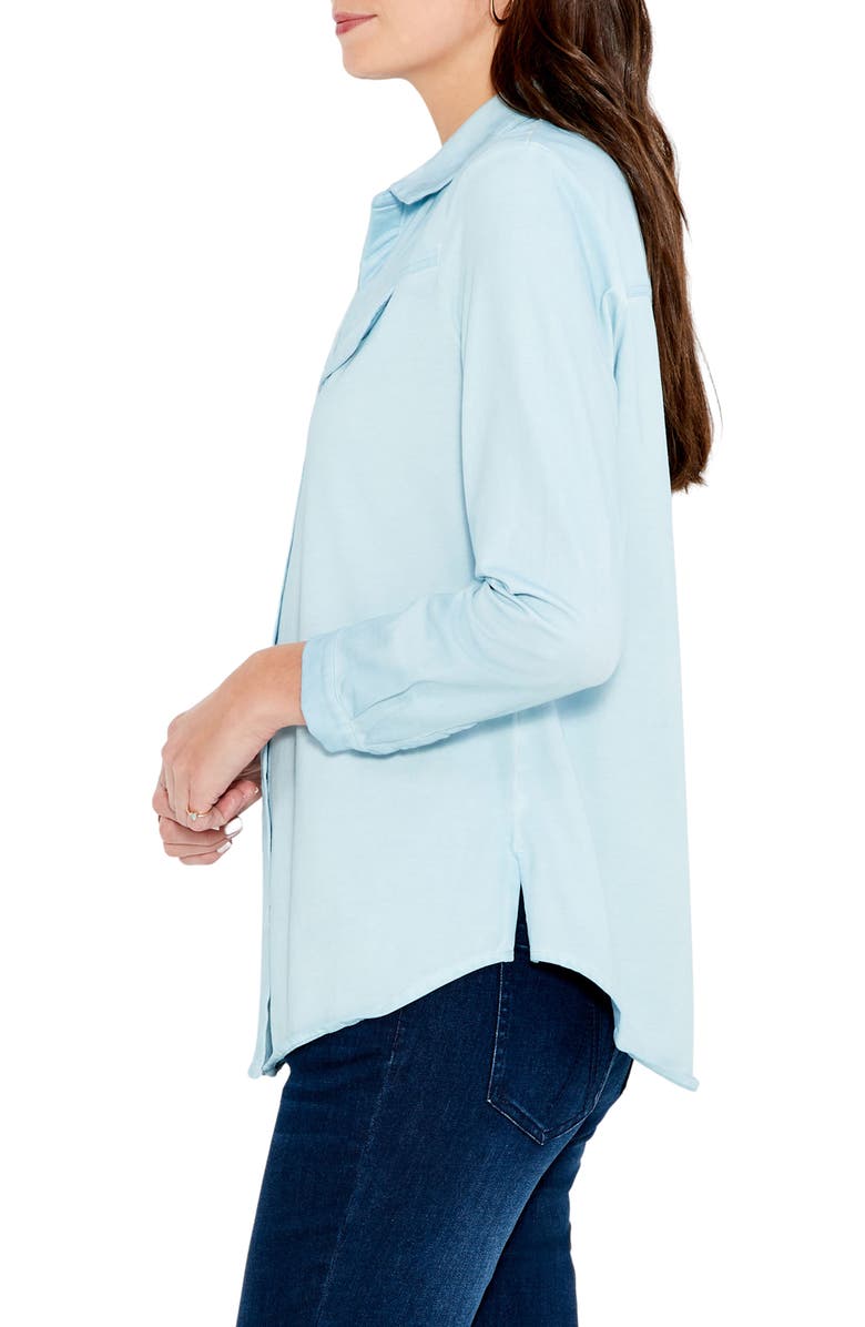 NZT by NIC+ZOE Angled Pocket Button-Up Shirt, Alternate, color, 