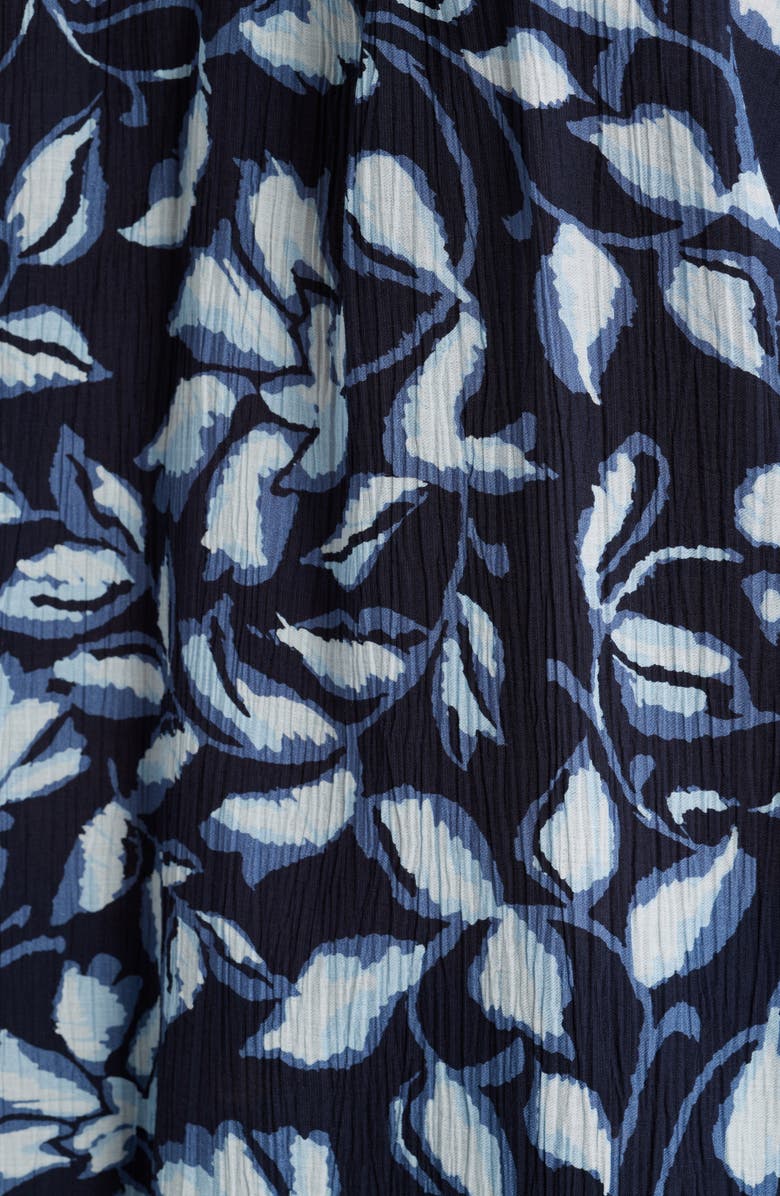 Rails Asta Floral Split Neck Top, Alternate, color, Navy Jasmine