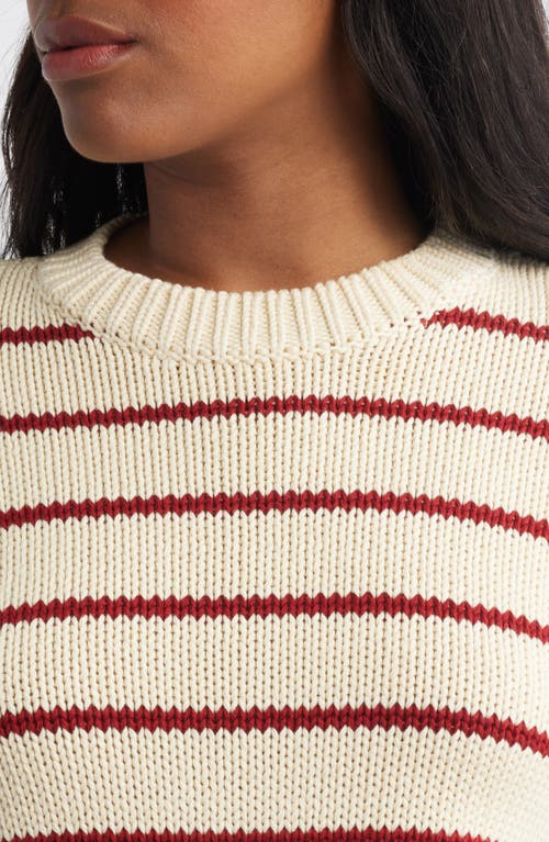 Madewell Holly Stripe Cotton Crewneck Sweater