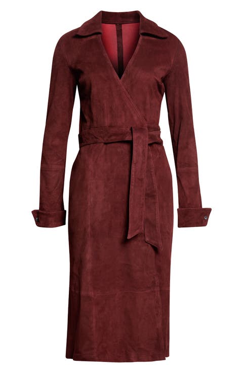 Antonia Suede Wrap Dress