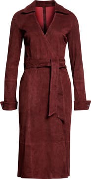 Diane von Furstenberg Antonia Suede Wrap Dress