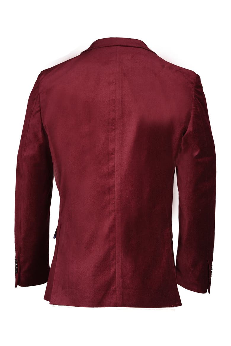 SAVILE ROW Velvet Blazer, Alternate, color, BURGUNDY