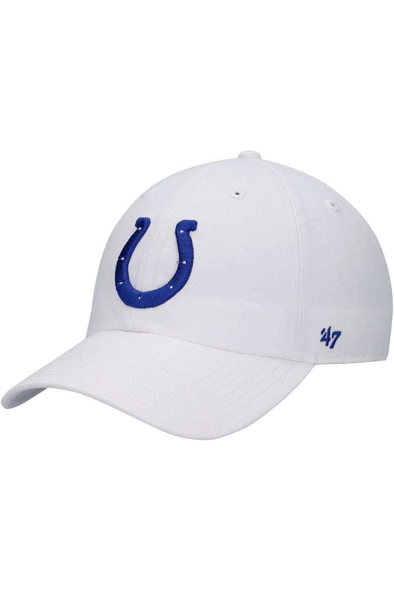 Men's '47 White Indianapolis Colts Clean Up Adjustable Hat, Main, color, White