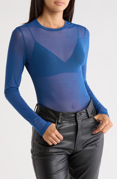 Sunny Long Sleeve Mesh Top (Regular & Plus)