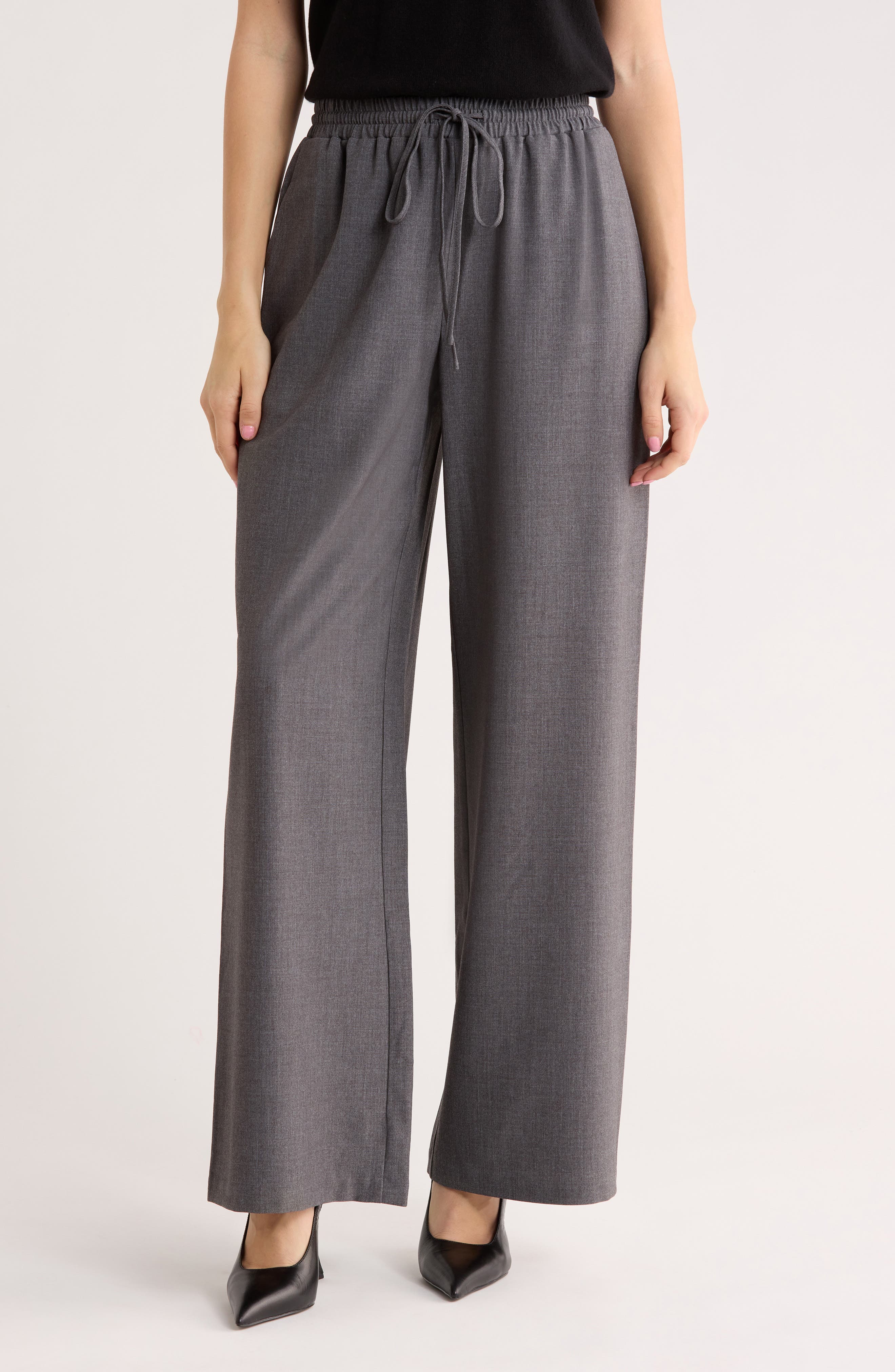 Leith Brooklyn Pull-On Straight Leg Pants