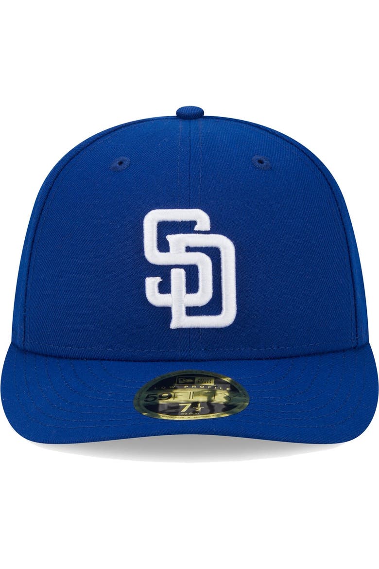 Men's New Era  Royal San Diego Padres White Logo Low Profile 59FIFTY Fitted Hat, Alternate, color, Royal