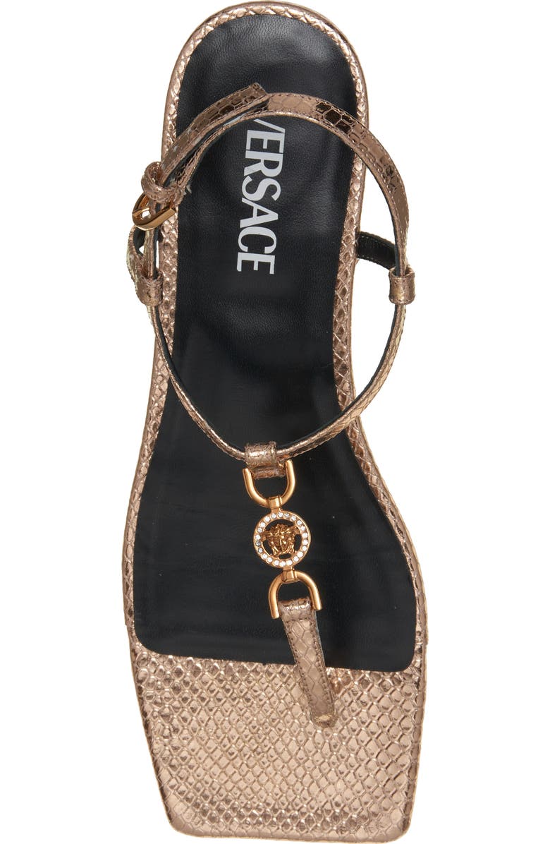 Versace Crystal Medusa '95 T-Strap Sandal, Alternate, color,