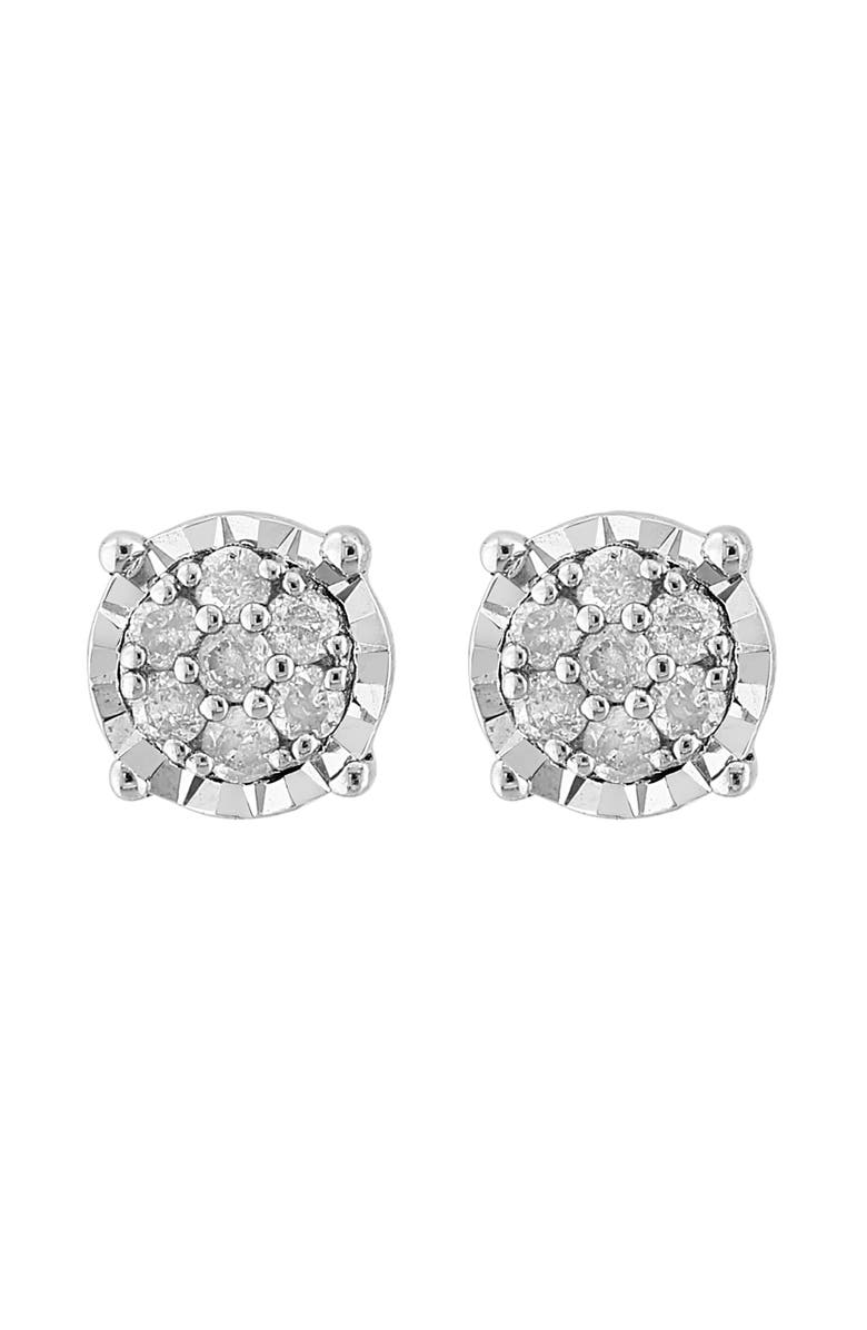 EFFY Sterling Silver Diamond Stud Earrings, Main, color, 