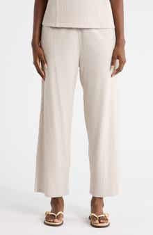 Jersey Ankle Wide Leg Pants
