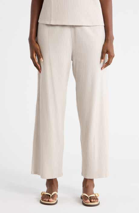 Jersey Ankle Wide Leg Pants
