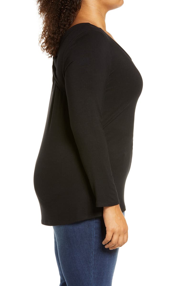 Loveappella Twist Back Top, Alternate, color, Black