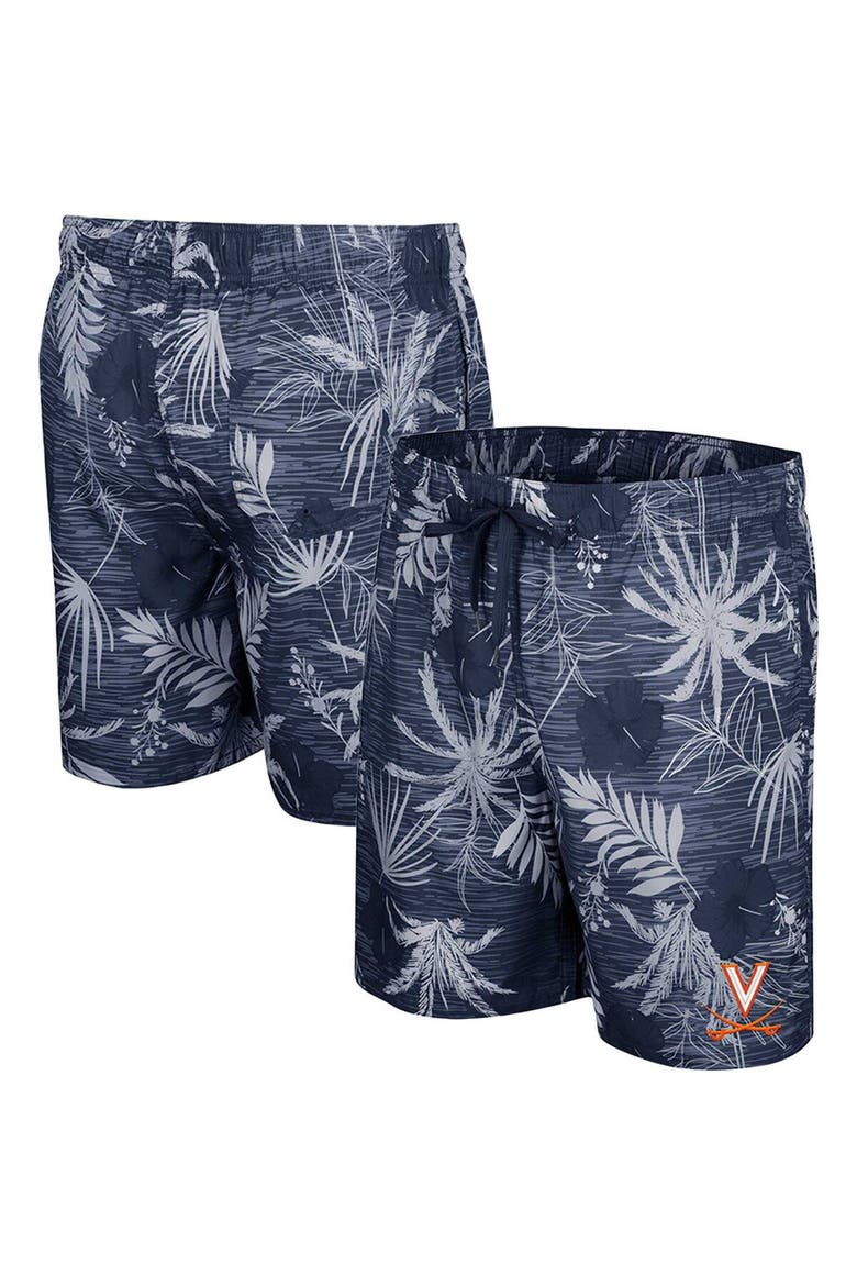 Men's Colosseum Navy Virginia Cavaliers What Else is New Swim Shorts, Main, color, Navy