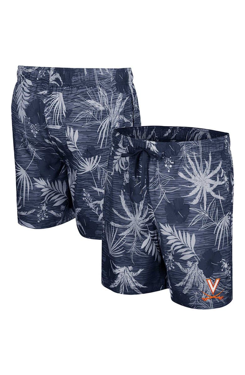 COLOSSEUM Men's Colosseum Navy Virginia Cavaliers What Else is New Swim Shorts, Main, color, Navy