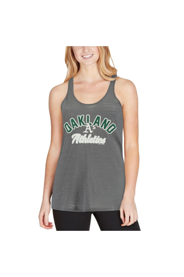 Women's Soft as a Grape Charcoal Oakland Athletics Multi-Count Tank Top, Alternate, color, Charcoal