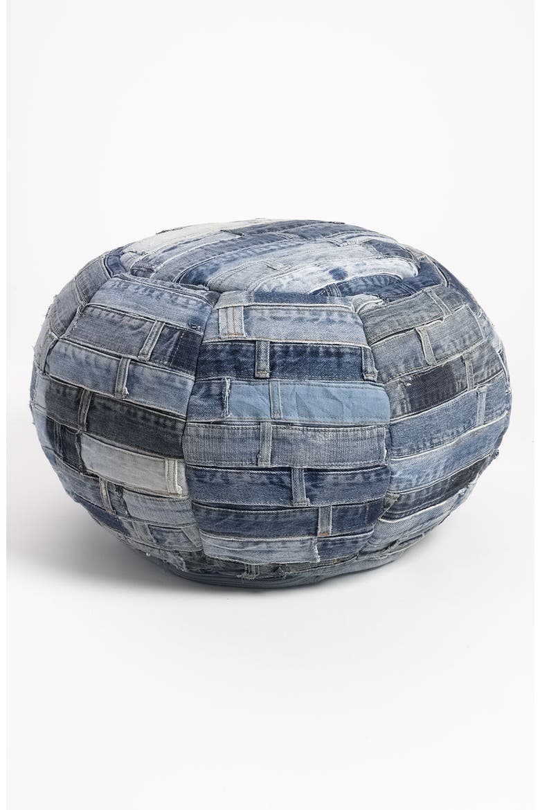 Denim Ottoman, Main, color, BLUE