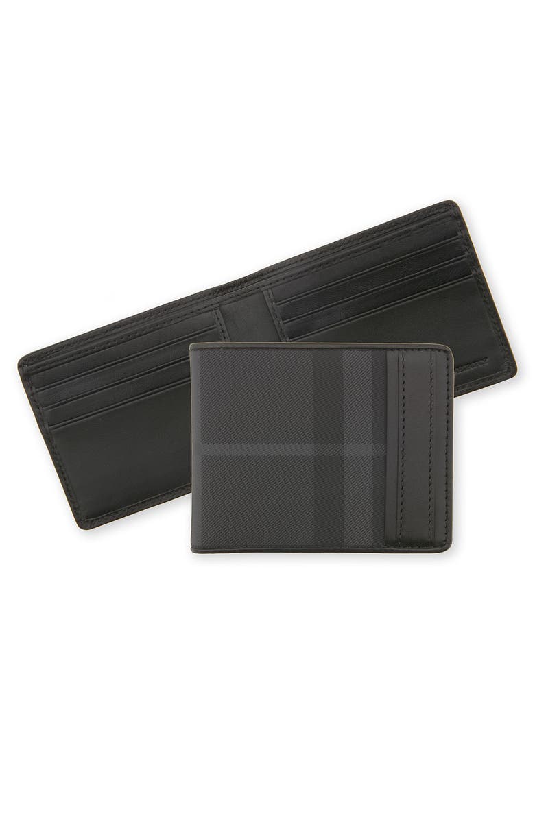 Burberry Check Small Bifold Wallet, Main, color,