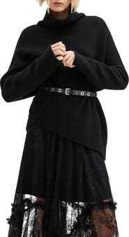 AllSaints Lock Roll Neck Asymmetric Sweater