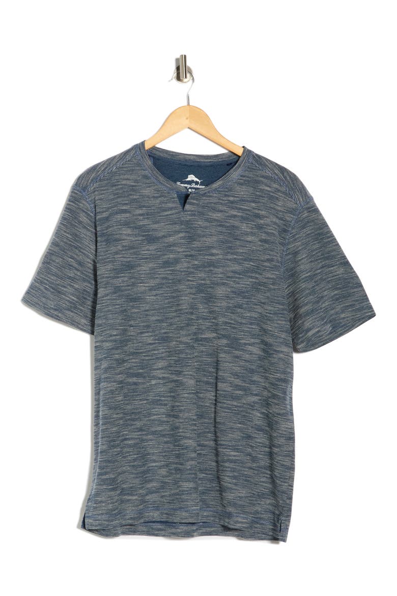 Havana Notch Neck Cotton T-Shirt, Alternate, color, INSIGNIA BLUE