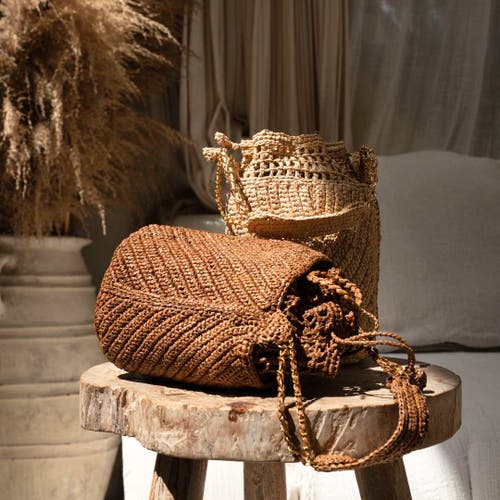 Zanatany Concepts Buckety Raffia Bag In Black