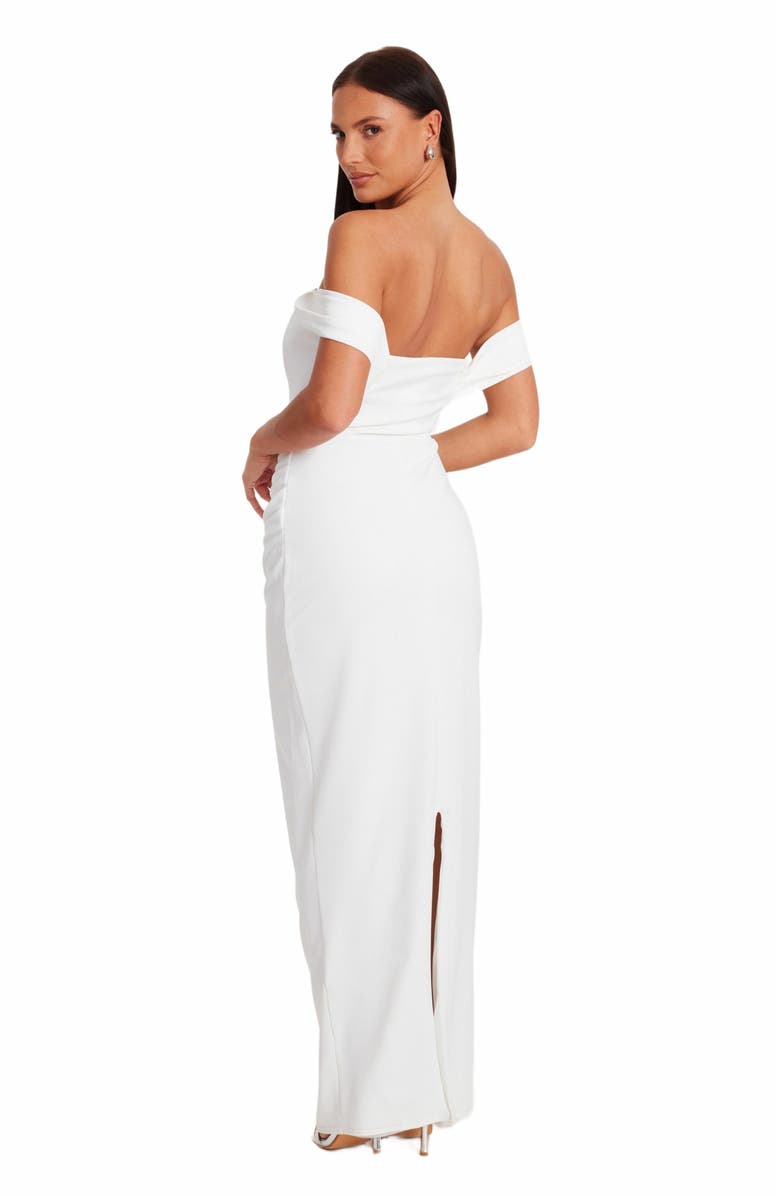 QUIZ Corset Detail Scuba Crepe Maxi, Alternate, color,