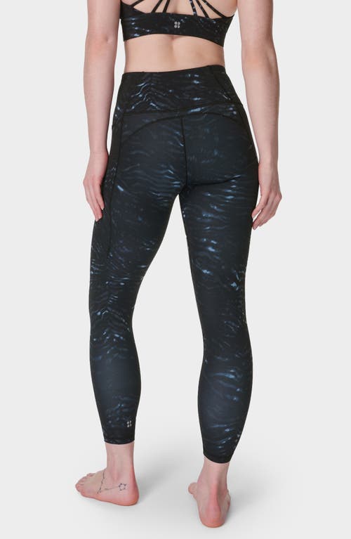 Sweaty Betty Super Soft 7/8 Yoga Leggings In Blue Tundra Tiger Print