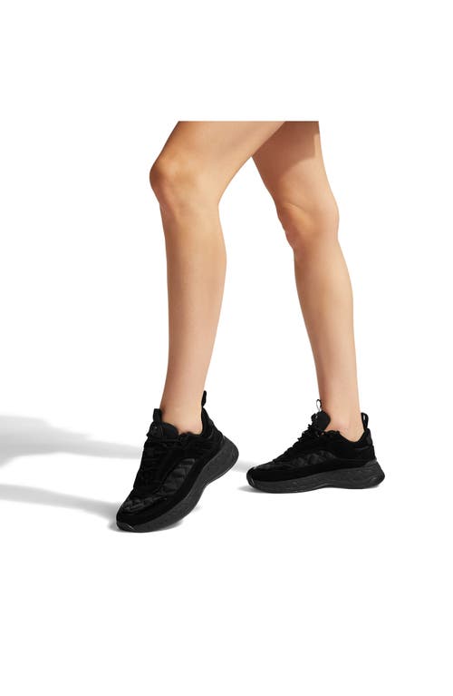 Kurt Geiger London Womens Black Kensington Eagle-head Embellished Suede Low-top Trainers In Black