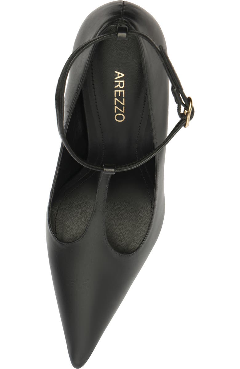 Arezzo Roxy T-Strap Pointed Toe Wedge Pump, Alternate, color, Black