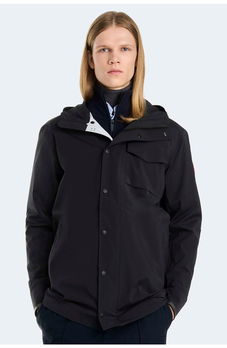 Canada Goose Nanaimo Rain Jacket, Main, color, Black