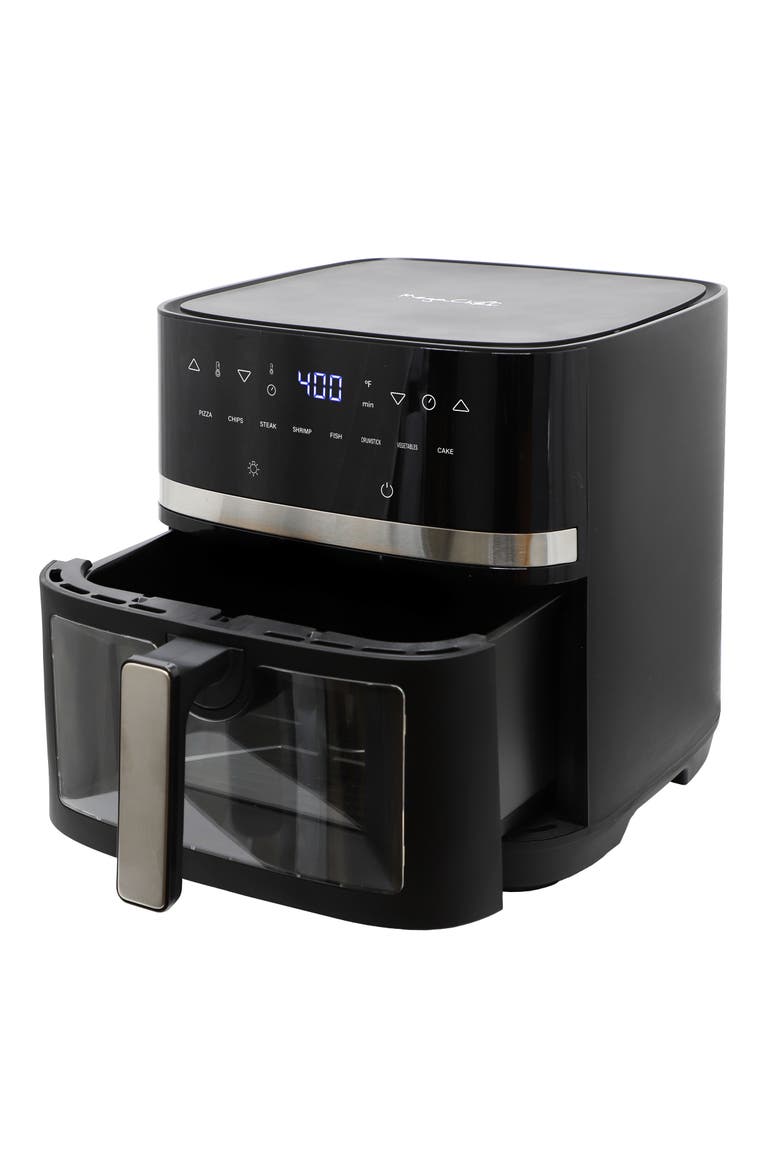 8.5 Quart Digital Electric Air Fryer with Transparent Window in Black, Alternate, color, Black