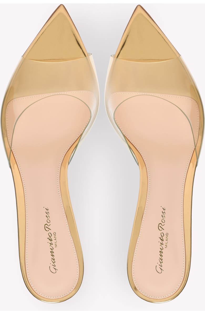 Gianvito Rossi Elle 55 Mules, Alternate, color, Metallic Gold Plastic