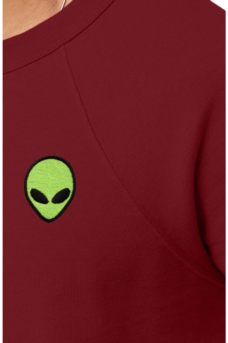 Alien Fleece Sweatshirt, Alternate, color, Cardinal Red