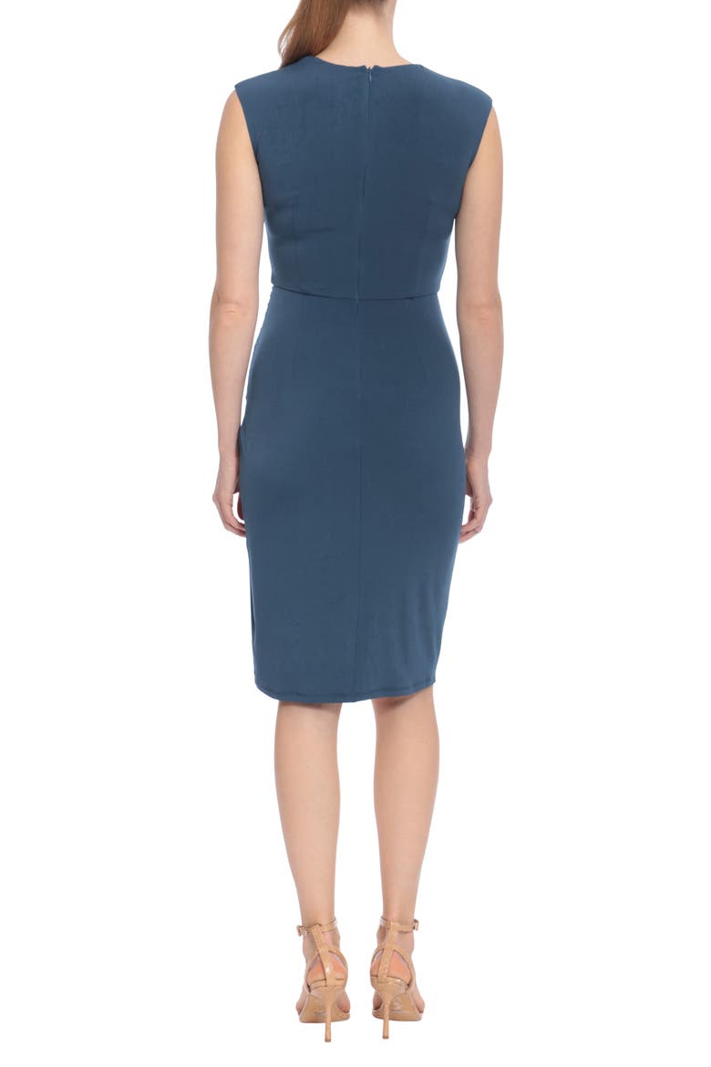 Asymmetric Shirred Dress, Alternate, color, DENIM