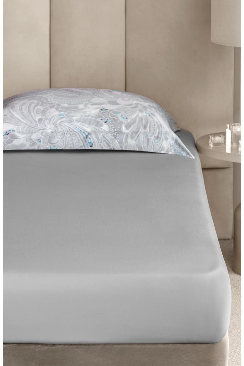 Perla Flat Sheet, Alternate, color, Grey