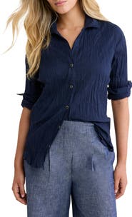 nz BY NIC AND ZOE Core Cotton Long Sleeve Button-Up Shirt