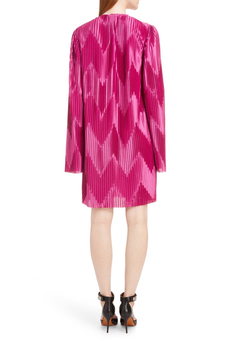 Zigzag Pleated Jersey Dress, Alternate, color, FUCSHIA ORCHID PURPLE
