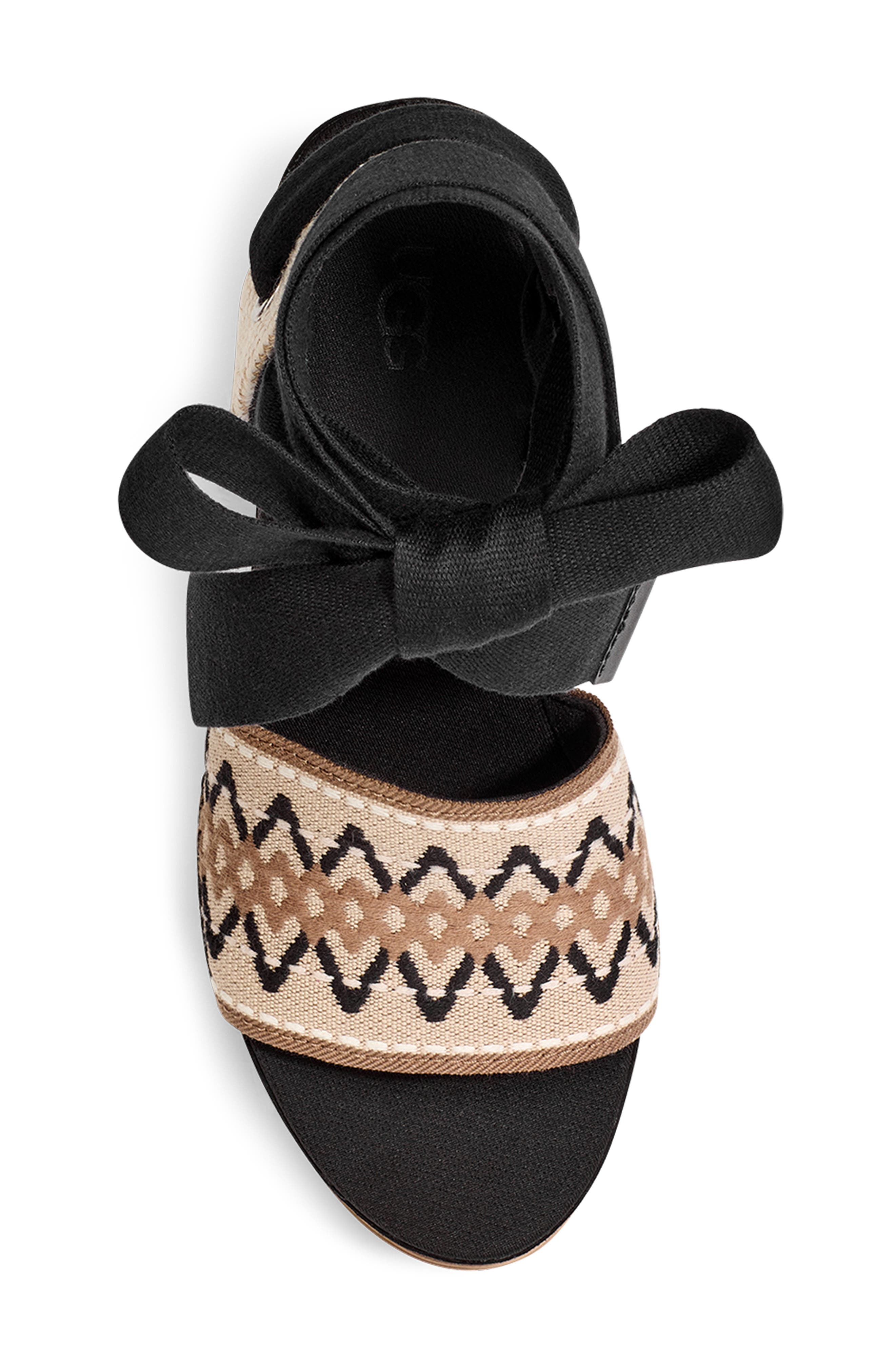 UGG<sup>®</sup> Abbot Ankle Wrap Wedge Sandal, Alternate, color, 