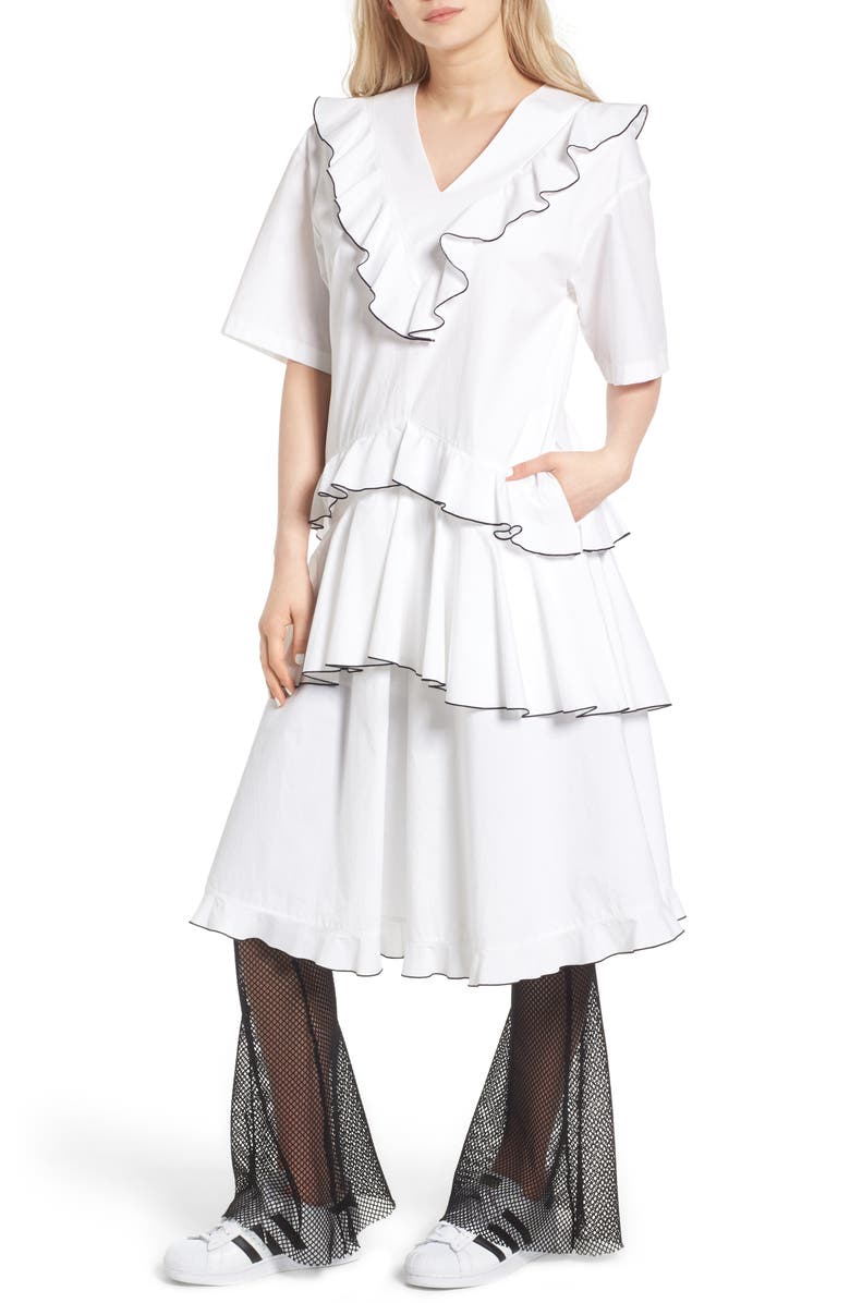 J KOO Ruffle Dress, Main, color, 