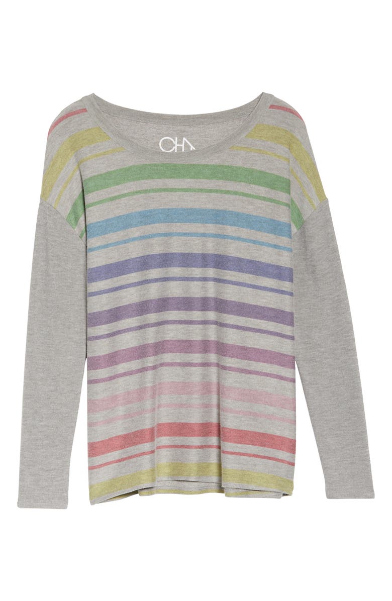 Chaser Rainbow Stripe Cozy Pullover, Alternate, color, 