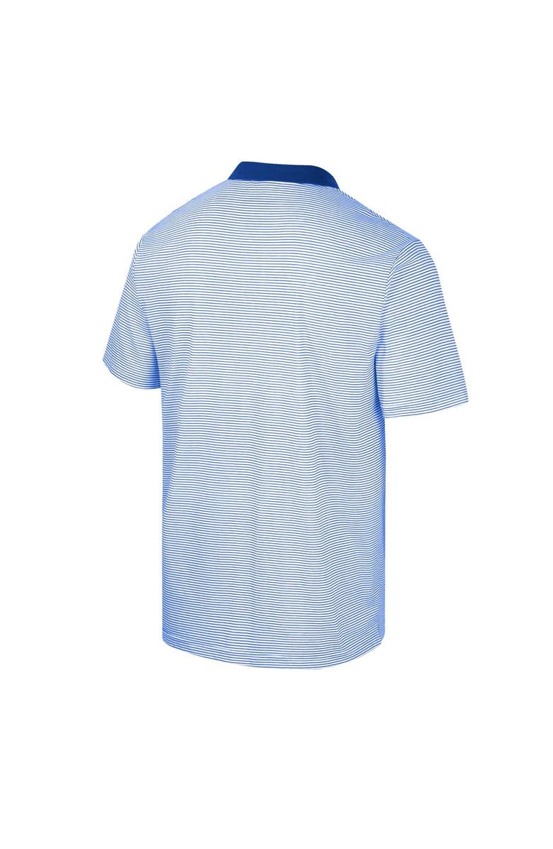 COLOSSEUM Men's Colosseum White/Royal Kansas Jayhawks Print Stripe Polo, Alternate, color, 