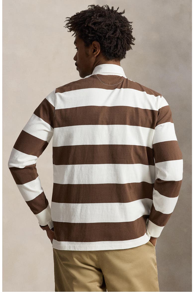 Stripe Long Sleeve Rugby Shirt, Alternate, color, CREAM MULT